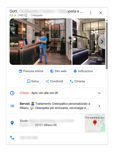 Ottimizzazione Scheda Google