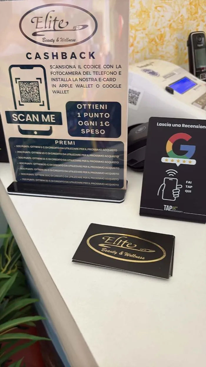 TapStand alla reception di un centro benessere