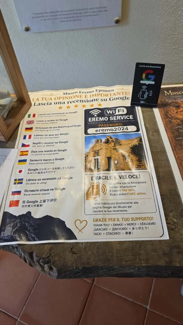 TapStand all'ingresso di un museo